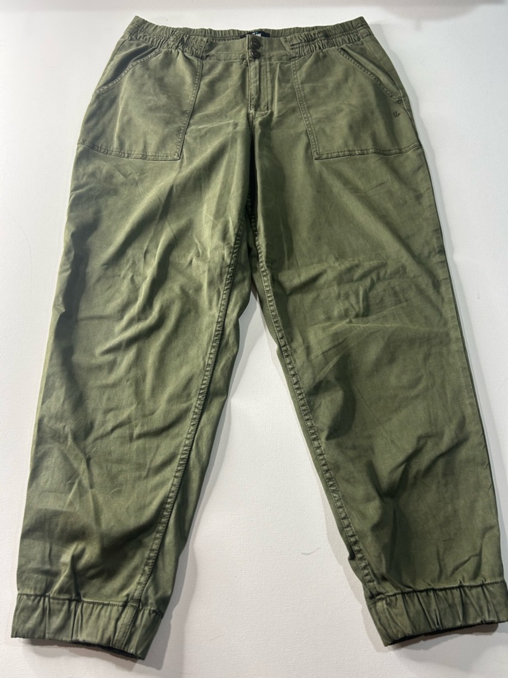 LuLaRoe Size 30 Olive Green Casual Elastic Hem Cargo Jeans Jogger